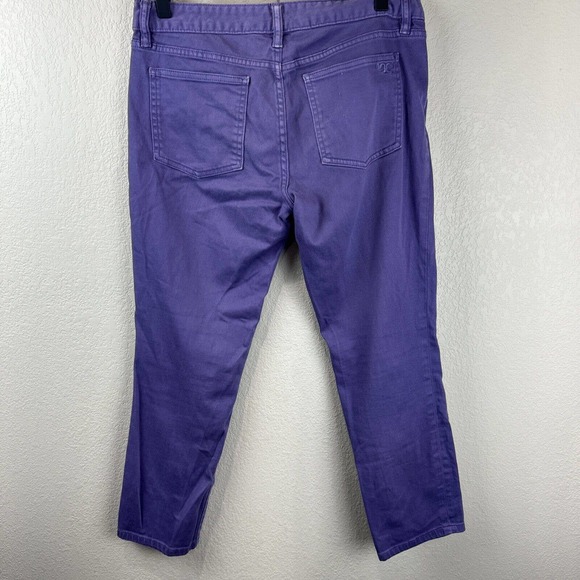Tory‎ Burch Purple Jeans Women 29 Crop Alexa Cropped Preppy - Picture 7 of 15